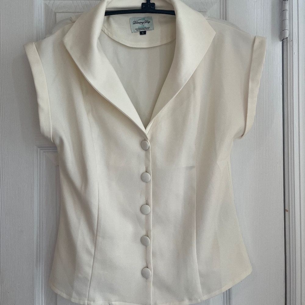 Retro White Button Down